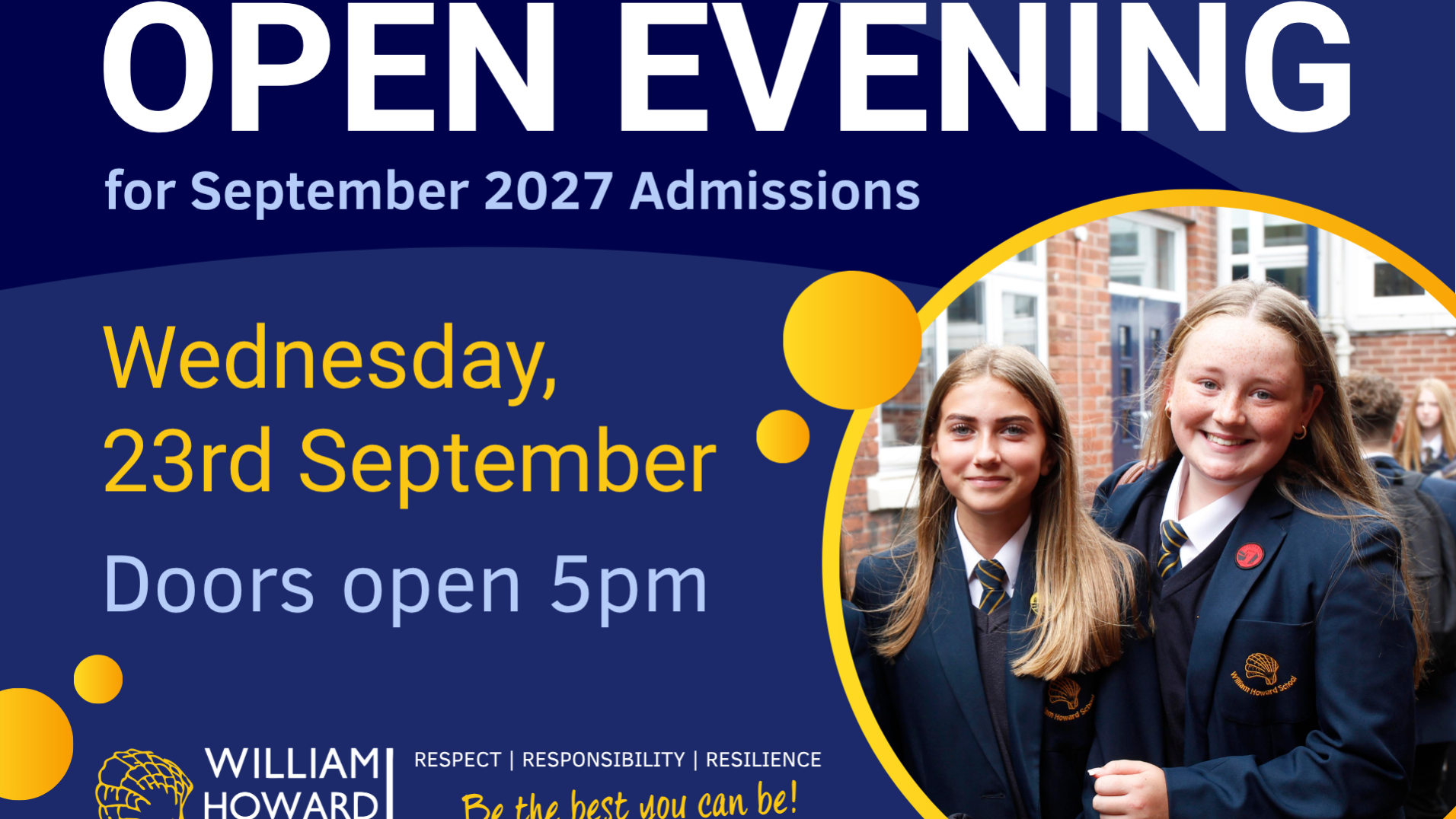 Open Evening banner 2026 (162 x 116 mm)
