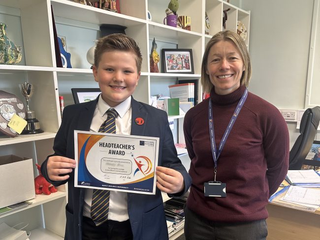 Y7 Harvey HT Award